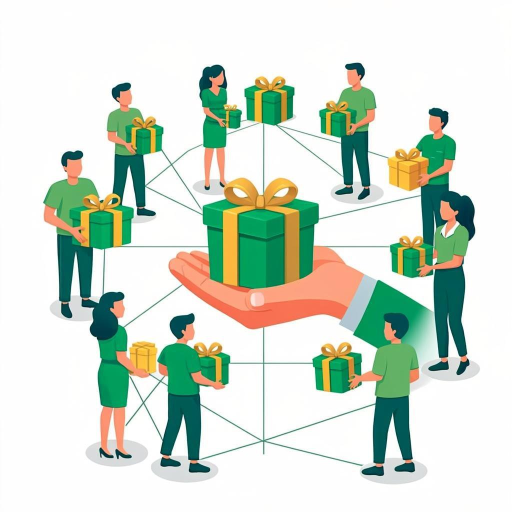 Gift / Donation Plan MLM plan diagram by StoresSSS.in